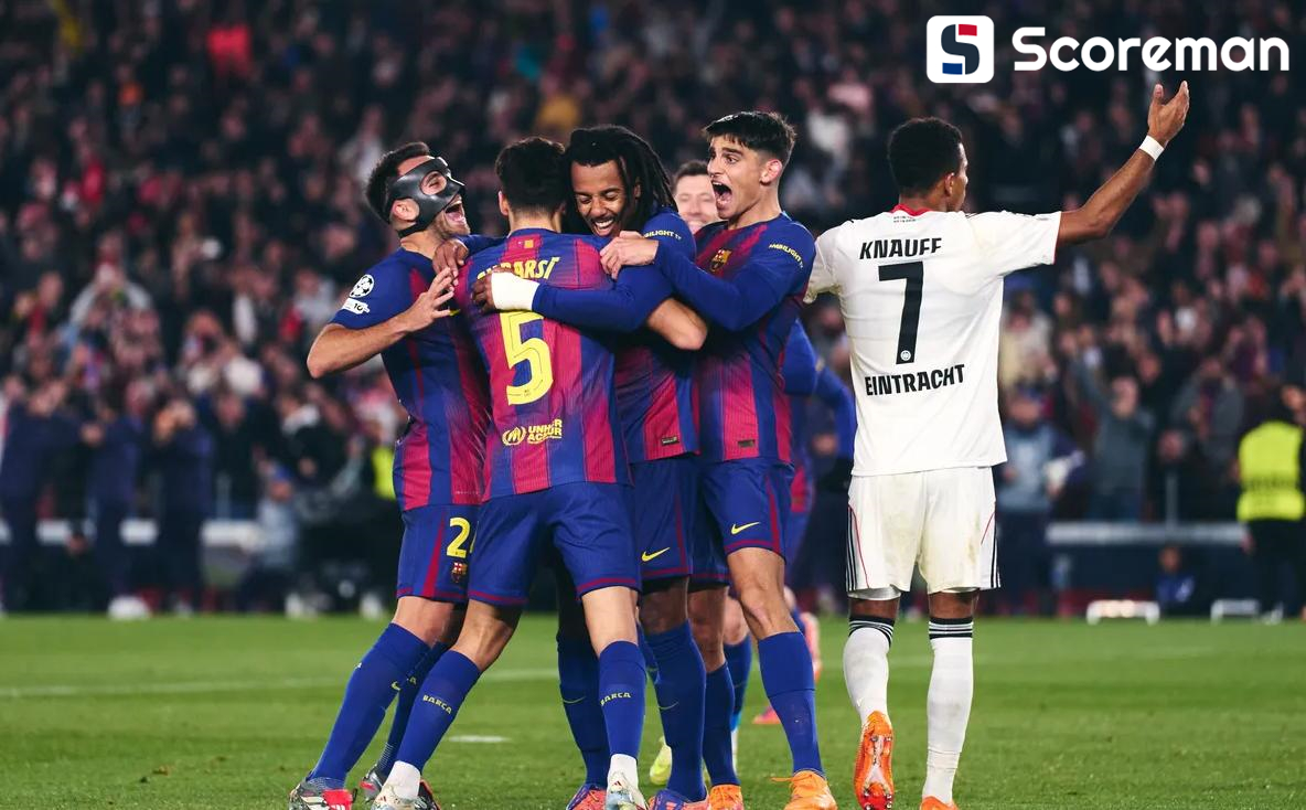 바르셀로나, 프랑크푸르트전 2-1 역전승...리그 페이즈 14위 자리